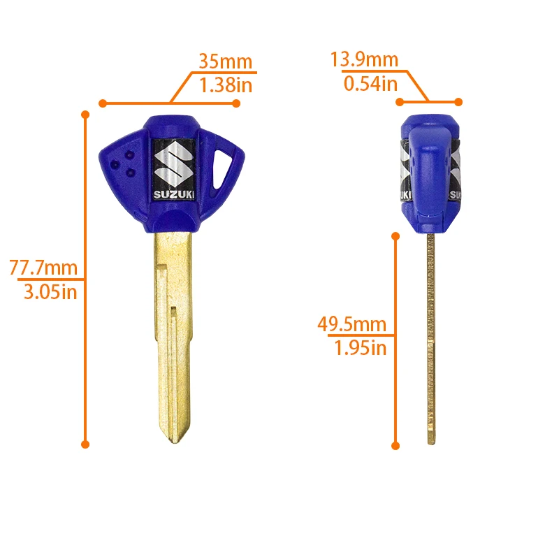 Motorcycle Remote Control Key Scooter Key Right Slot For Suzuki GSX-R GSXR 400 600 750 1000 1300 K1 K3 K4 K5 K6 K7 GSX GSX1300/R