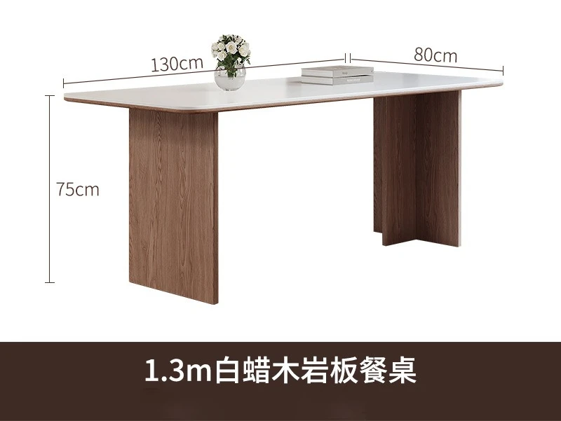 wind tunnel slate dining table and chair combination household small apartment solid wood dining table black walnut rectangle