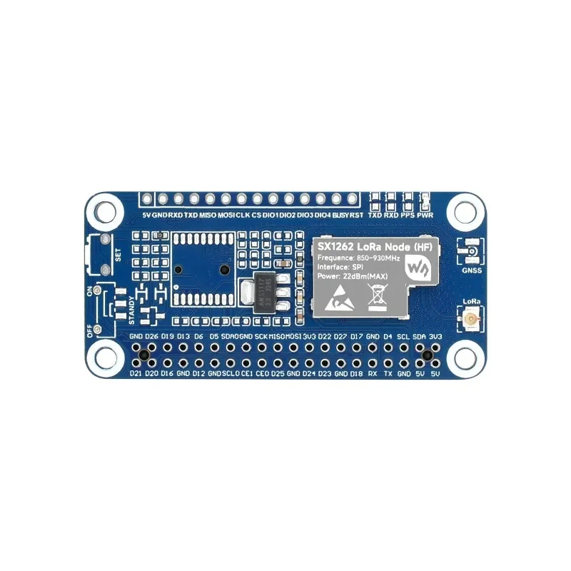 Carte pour Raspberry Pi avec antenne CB magnétique, SX1262 LoRaWAN Node Tech, GNSS HAT 6 000