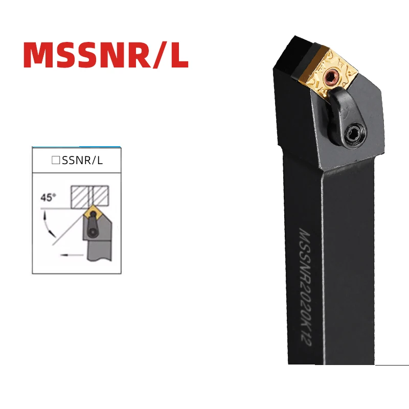

MSSNR1616H12 MSSNR2020K12 MSSNR2525M12 Скамья с ЧПУ, снятая 45-градусная смесь, внешний круг, квадратный стержень для инструментов, твердосплавные вставки SNMG MSSNR