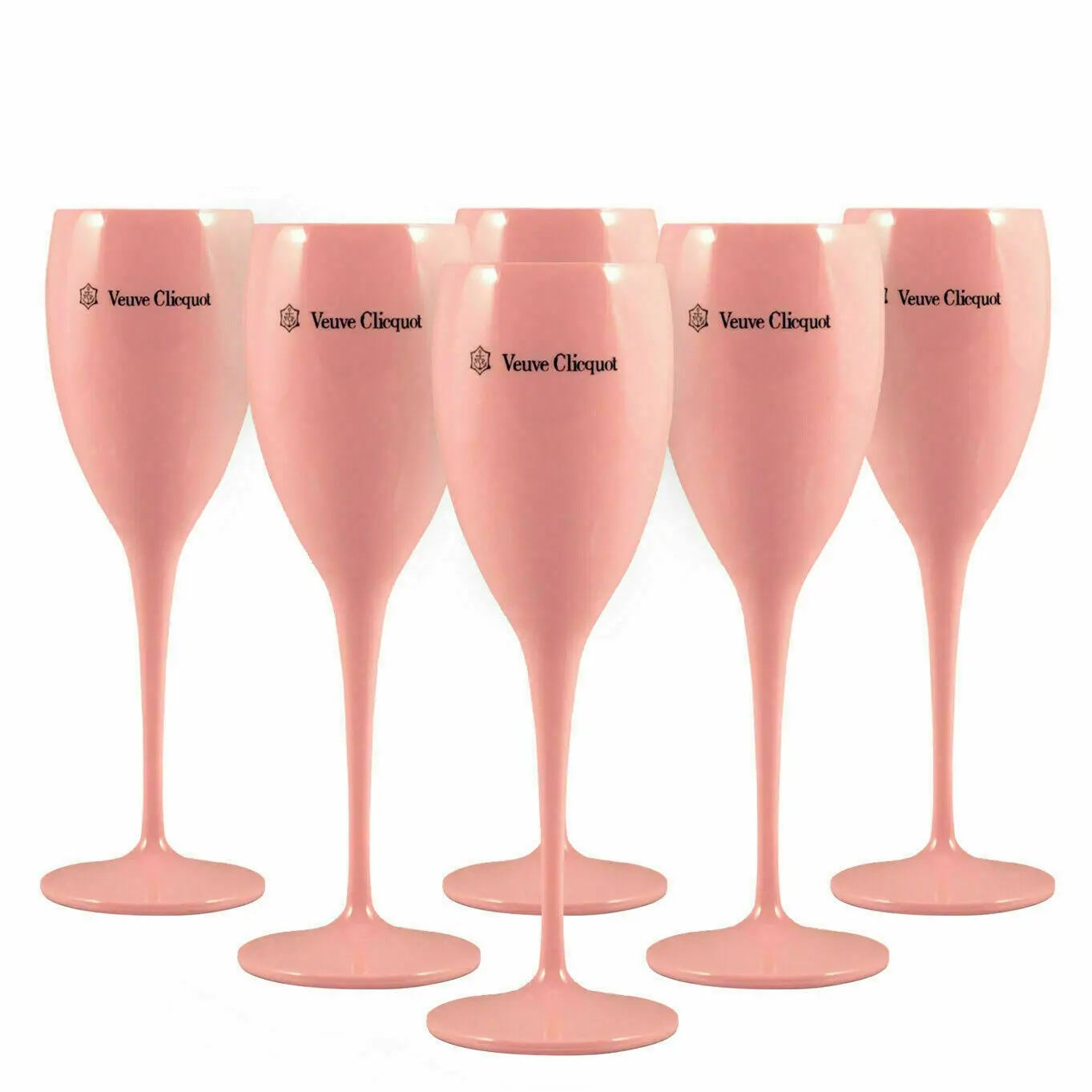 6Pcs Acrylic Champagne Flutes Whisky Pink Orange Wholesale Party Wine Glasses Acrylic Glass Set