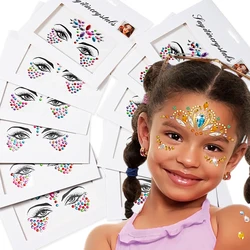 1pcs Child Face Jewels Crystal Nail Gems Mermaid Jewels Self-adhesive Accessories for Festival Costumes Makeup Rhinestones