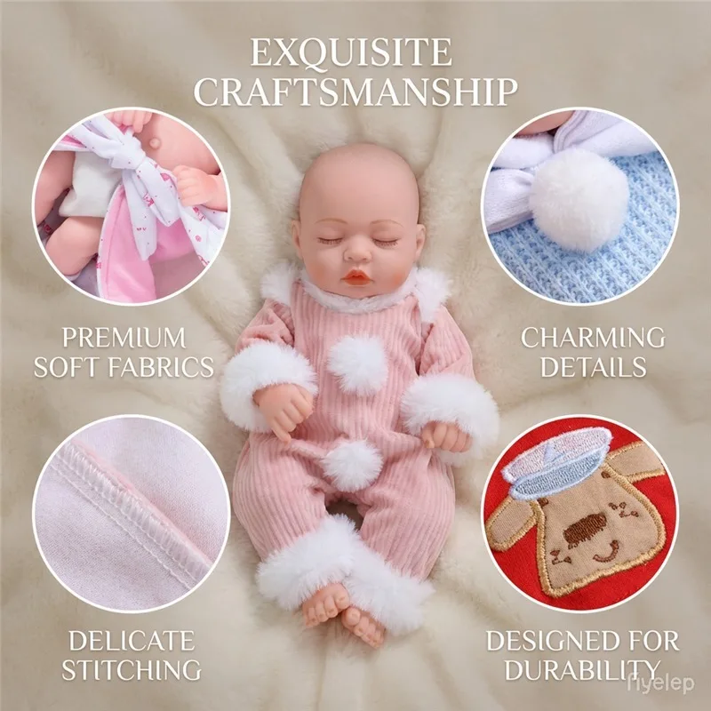 Bébé Reborn poupées tenues vêtements pour 12 pouces bébé poupée 30cm robe T-Shirt pantalon vêtements hiver en peluche pyjama ensemble accessoires