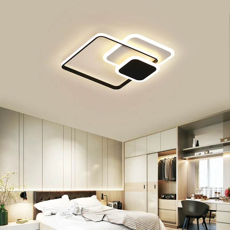 Plafoniere moderne a LED per camera da letto studio soggiorno Indoor Round Square Lighting Lamps decorazione Luminaria illuminazione per interni