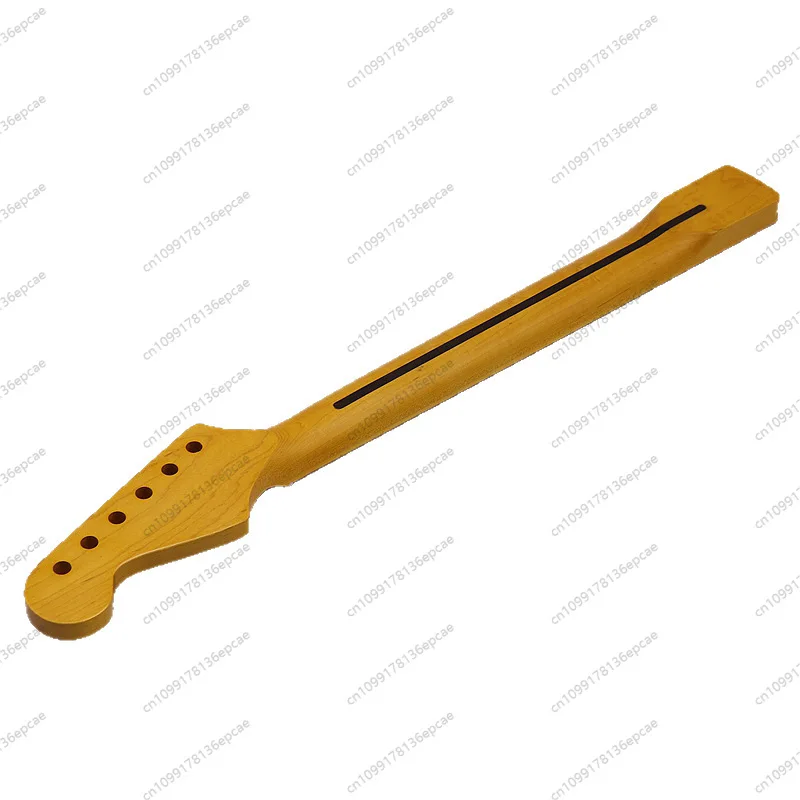 

Matte yellow 6-string 22-fret electric guitar neck peach pipe handle DIY musical instrument electric guitar accessories