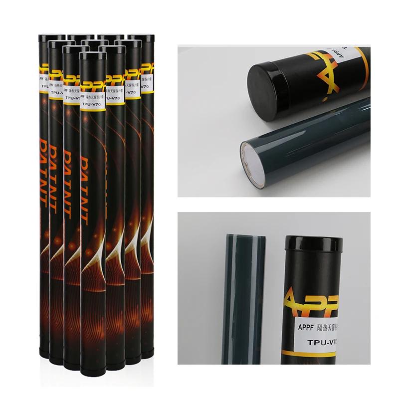 Film Pelindung Sunroof Mobil Glossy Tpu Ppf Bebas Gelembung Hitam Vinyl Film Pelindung Mobil Vinyl Wrap