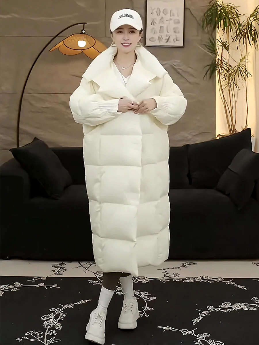 Abrigo de Invierno para Mujer, Cuello Elegante, Cálido, para Viajar al Trabajo, Largo Medio, Otros Cuellos