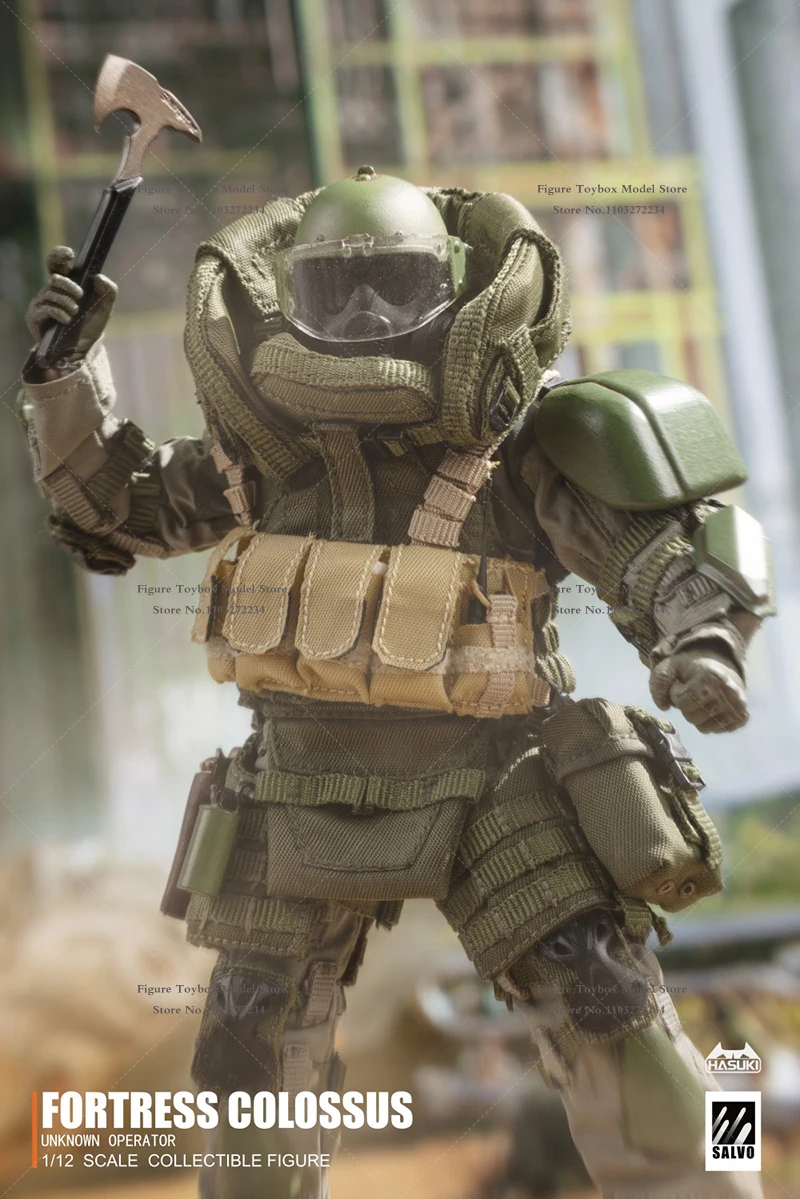 HASUKI SA02 1/12 Operatore sconosciuto Black Ops NO.2 Fortezza Colossus Mini Mobile 6 "Set completo Uomo Action Figure Collezione Regali