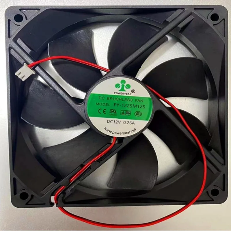 

Z One New For POWERYEAR PY-1225M12S DC12V 0.26A 2Pin Cooling Fan#QW