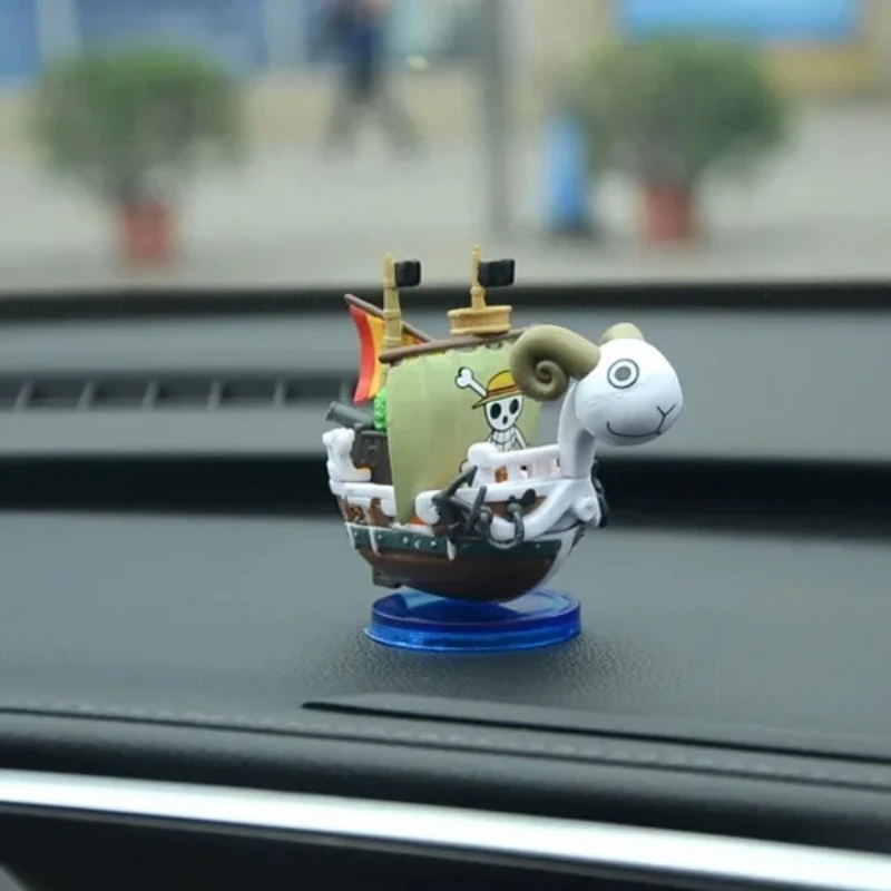 7cm One Piece Anime Schiff-Figur Luffy Modell Spielzeug Supersüßes Mini-Boot THOUSANDSUNNY Going Merry Zusammengebautes Modell Actionfigur – Detail 4