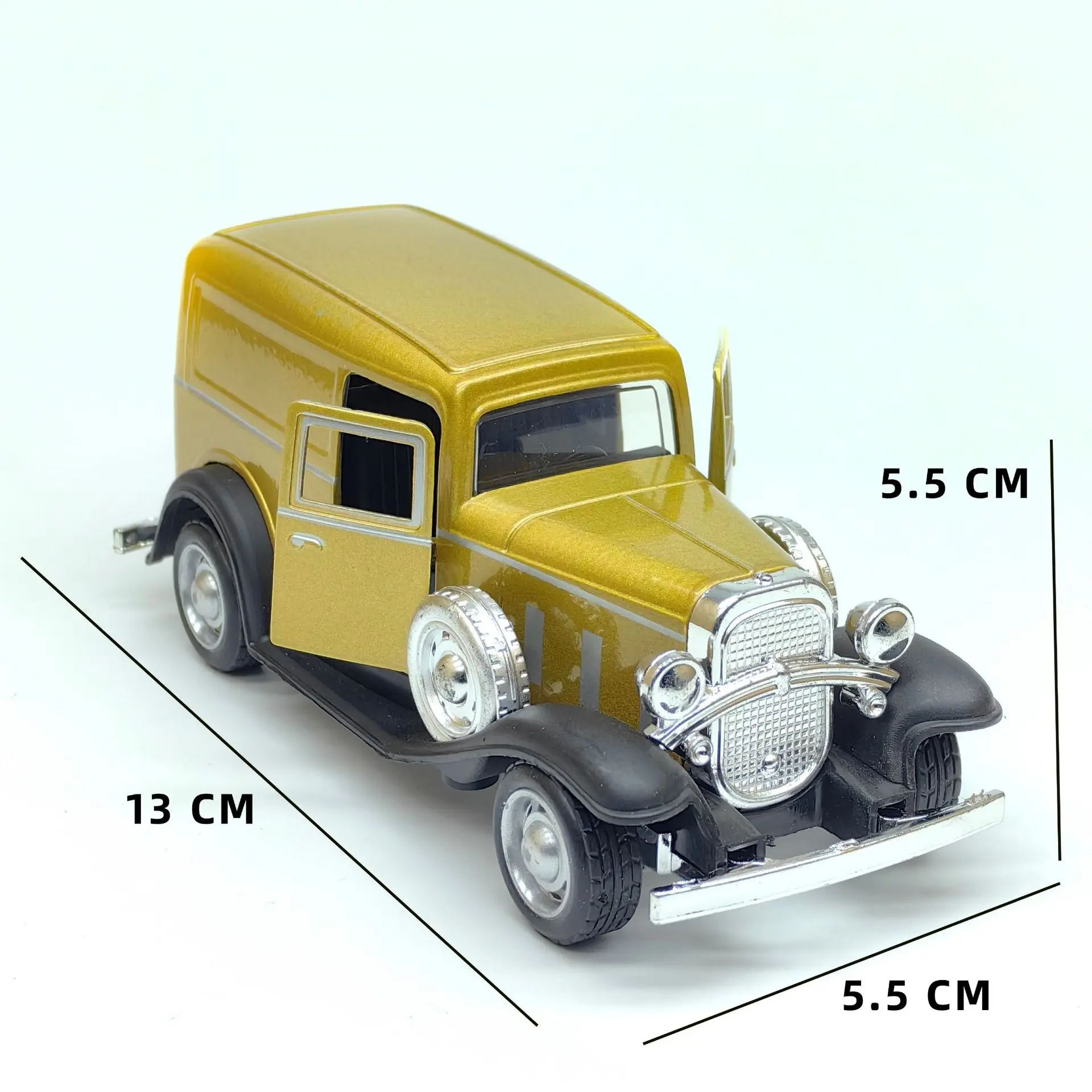 1:34 Vintage Classic Car Vintage Simulation Alloy Pull Back Children's Toys Open Door Model Car
