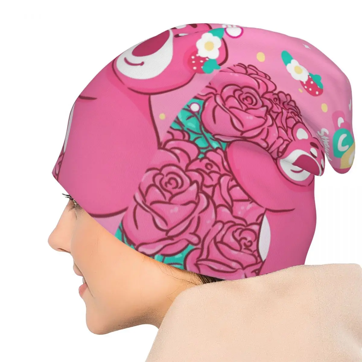 かわいいかわいいイチゴクマスカリービーニー帽子漫画おもちゃロッツォ夏男性女性ストリートキャップ暖かいデュアルユースボンネット帽子