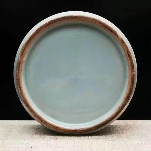 صندوق حبر بنمط الخزف الصيني الرائع باللونين الأزرق والأبيض