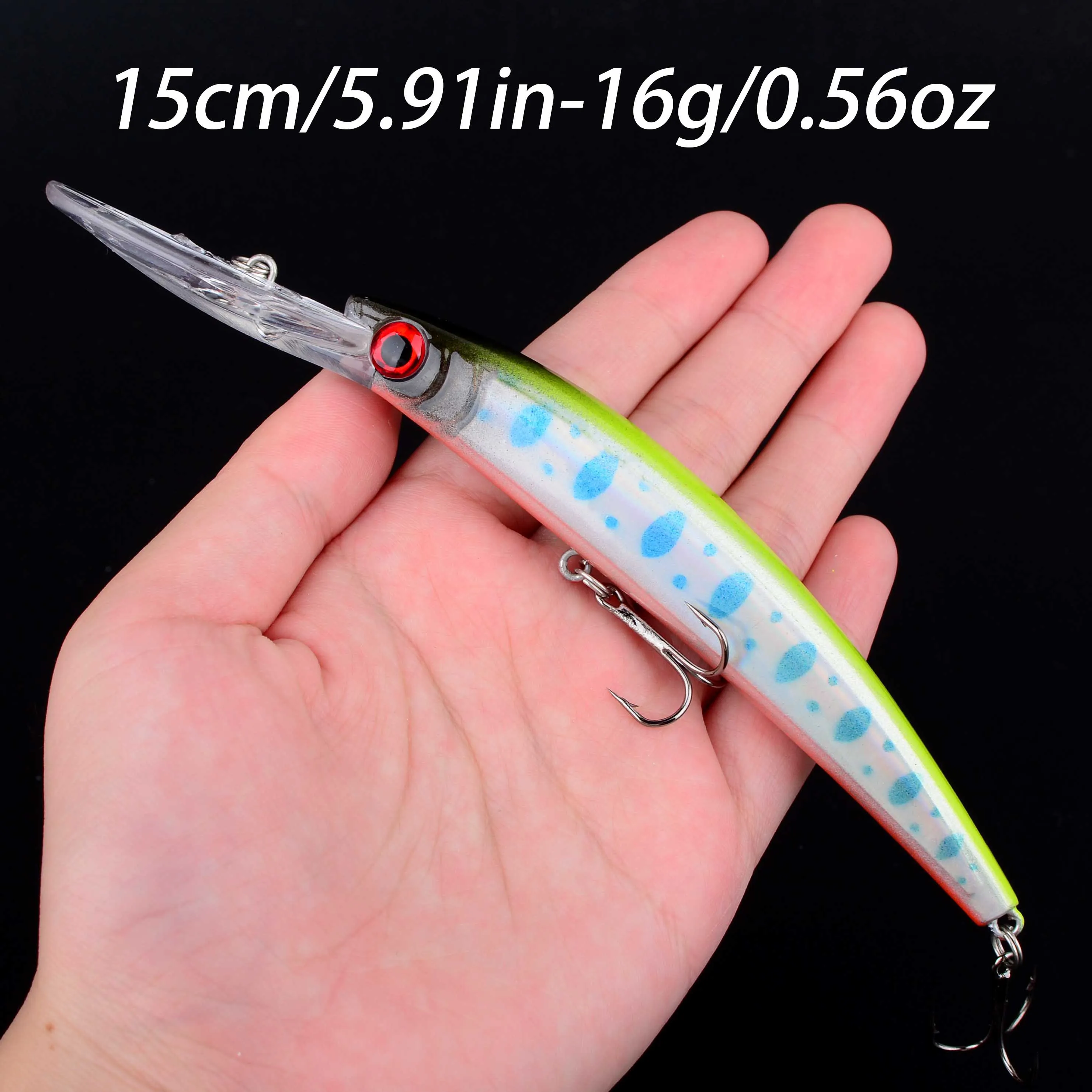 1PC Minnow Fishing Lure Laser Hard Artificial Bait 3D Eyes Fishing Wobblers Pike Carp Bait Crankbaits Fishing Tackle image 3