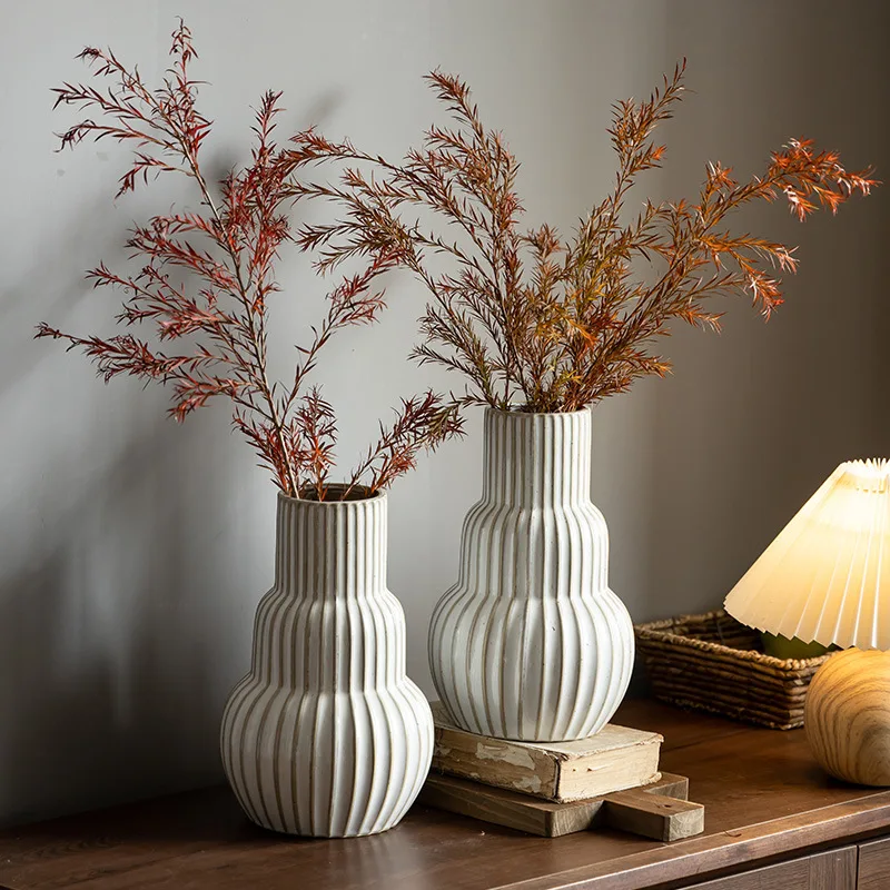 

YFY light luxury high-end ceramic vase creative small diameter flower insert desktop flower ware large living room ornament
