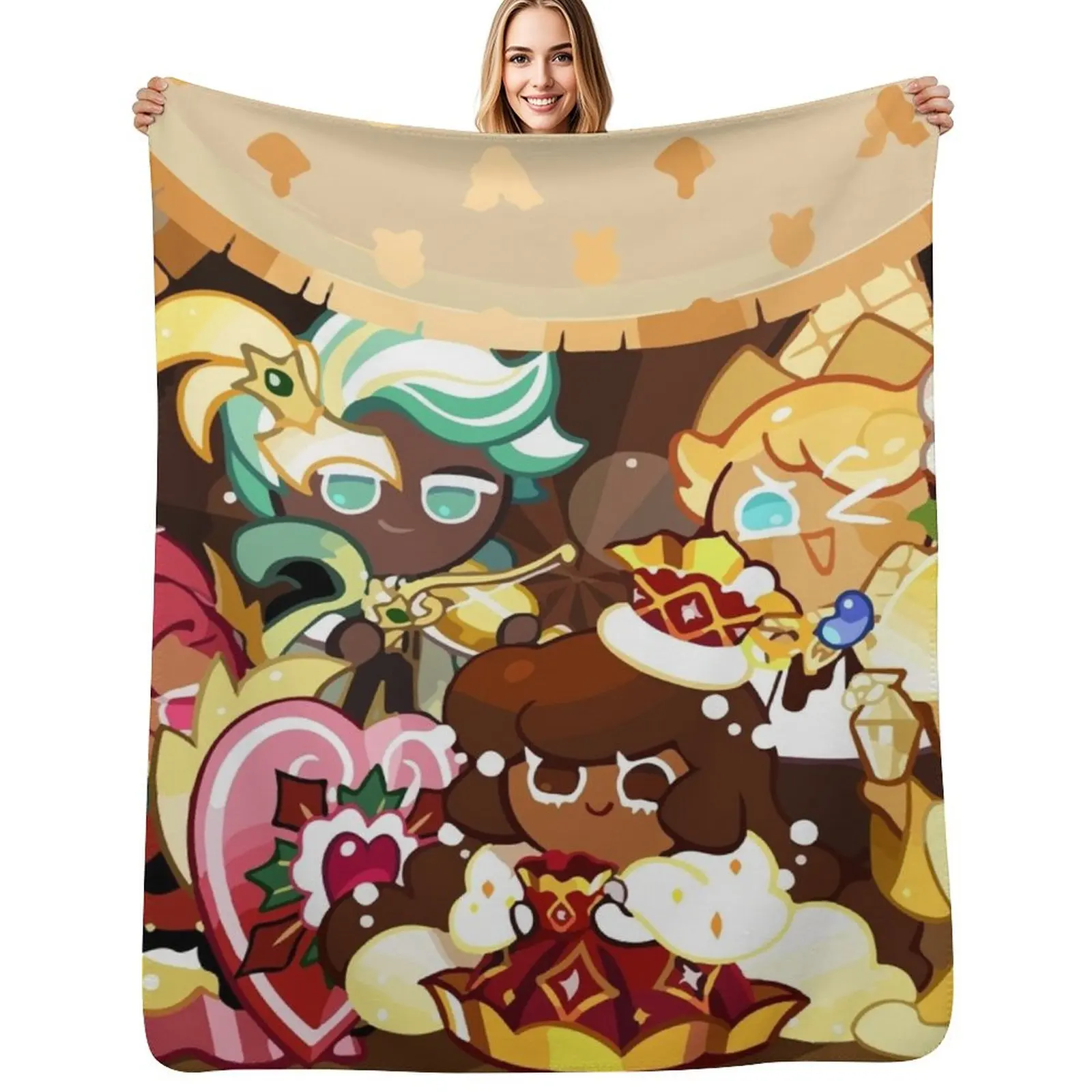 

Christmas in Cookie run kingdom Throw Blanket Color Fast Cozy Throw Blanket