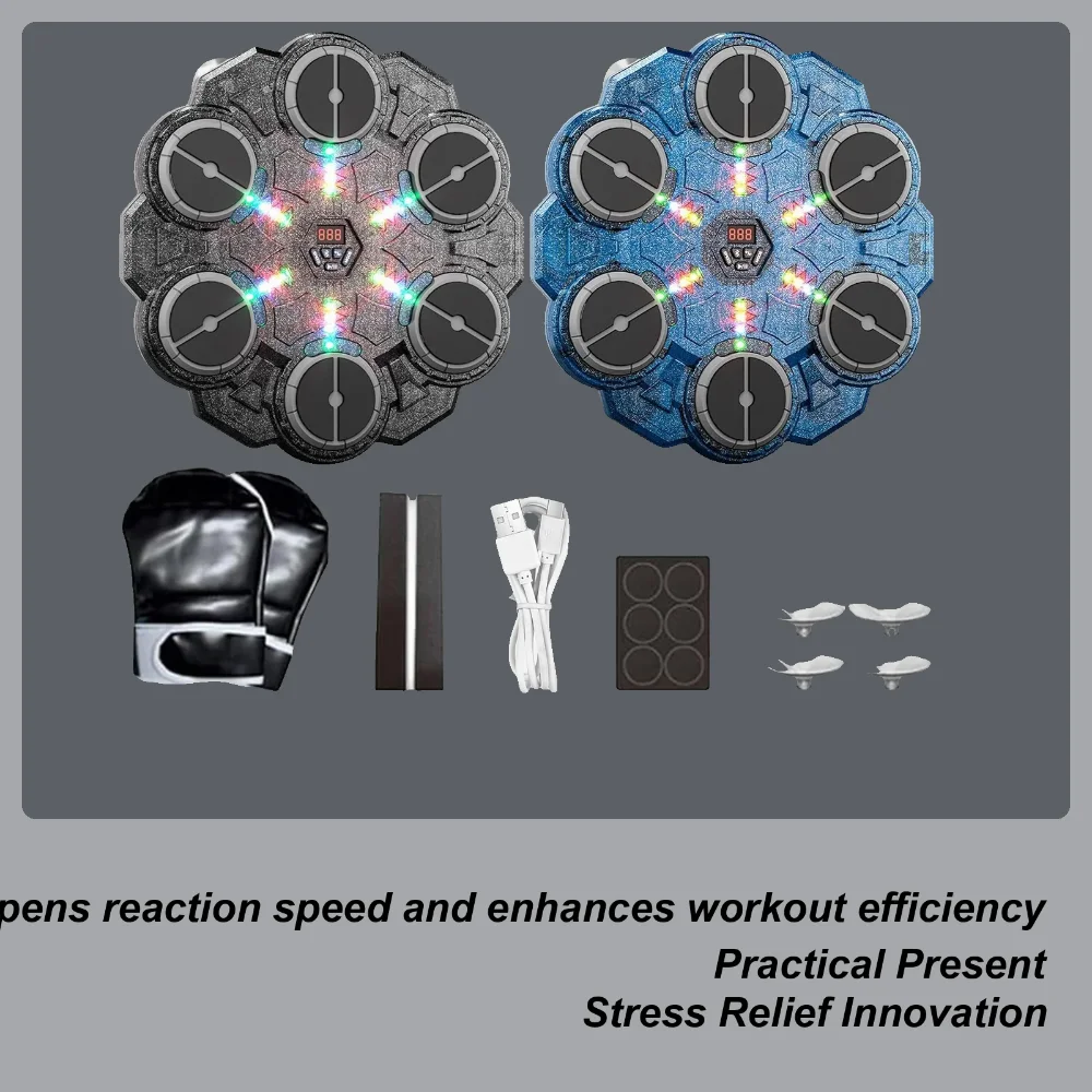 Intelligente muziekbokstrainingsmachine Bluetooth-compatibel met 2-5 lichtmodus voor reactie van bokssporten