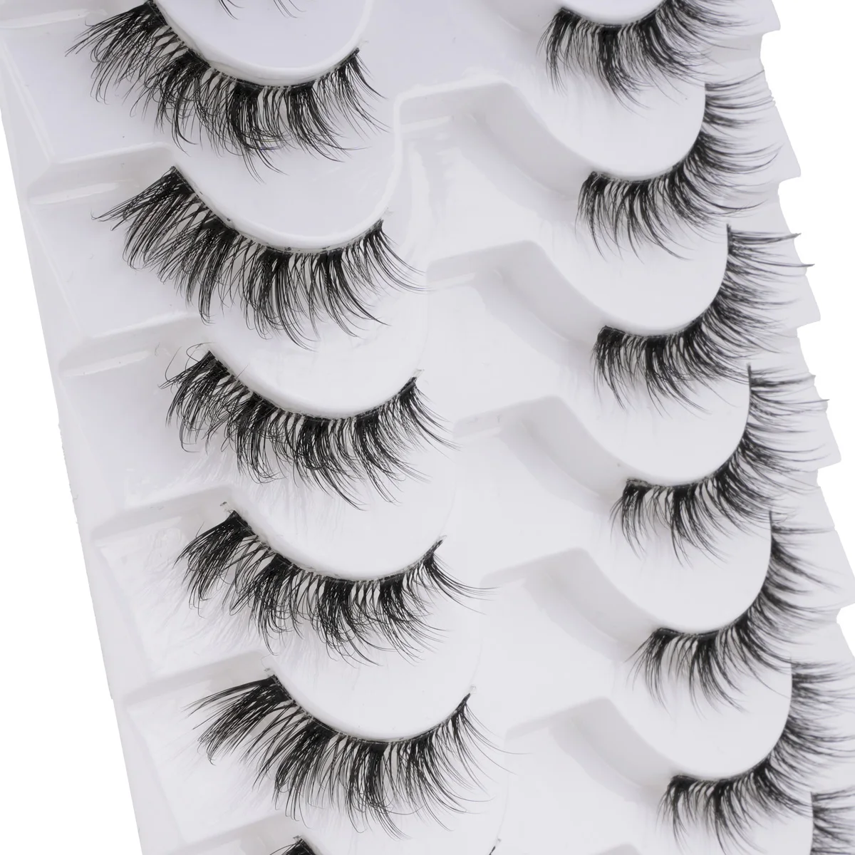 Ysd meia cílios 3/10 pares de aparência natural curto cílios postiços finos vison cílios fofos volume lash extensão maquiagem