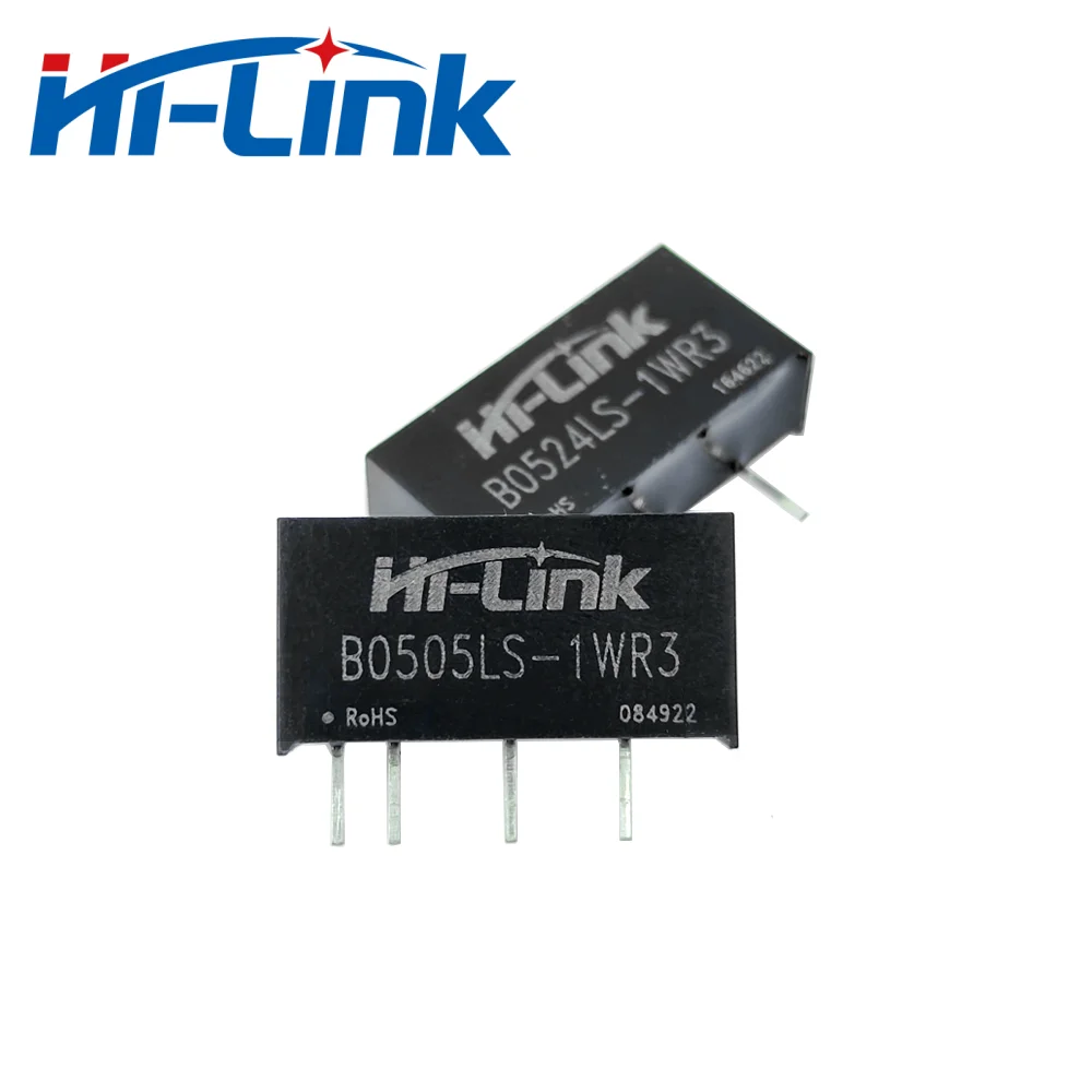 Hilink-DC Módulo de Alimentação Isolado, Alta Eficiência, Baixa Ondulação, Original, B0505LS-1WR3, 5V a 5V, 1W, 2Pcs por lote