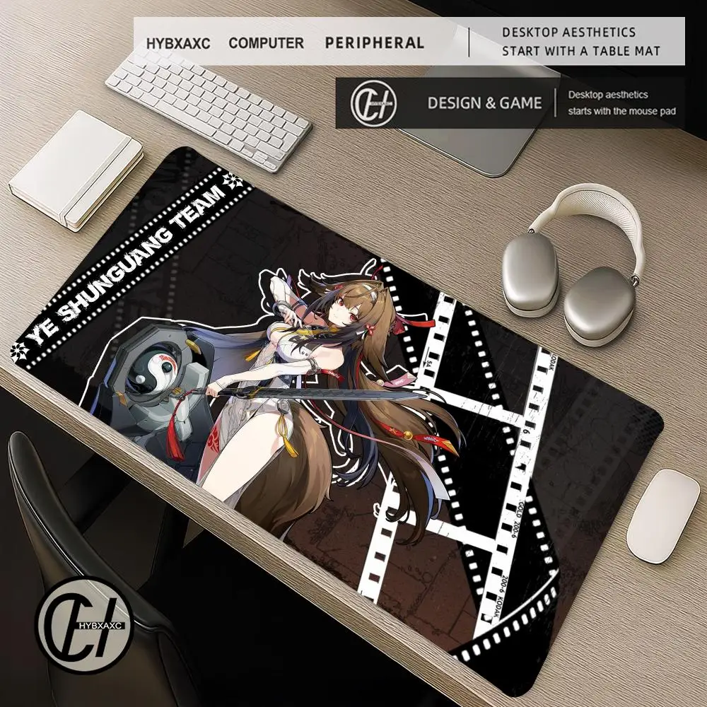 Ye Shunguang Mouse Pad New Zenless Zone Zero Anime Girl Game Pc Accessories Non-slip Mousepad XXL ZZZ Office Keyboard Desk Mat