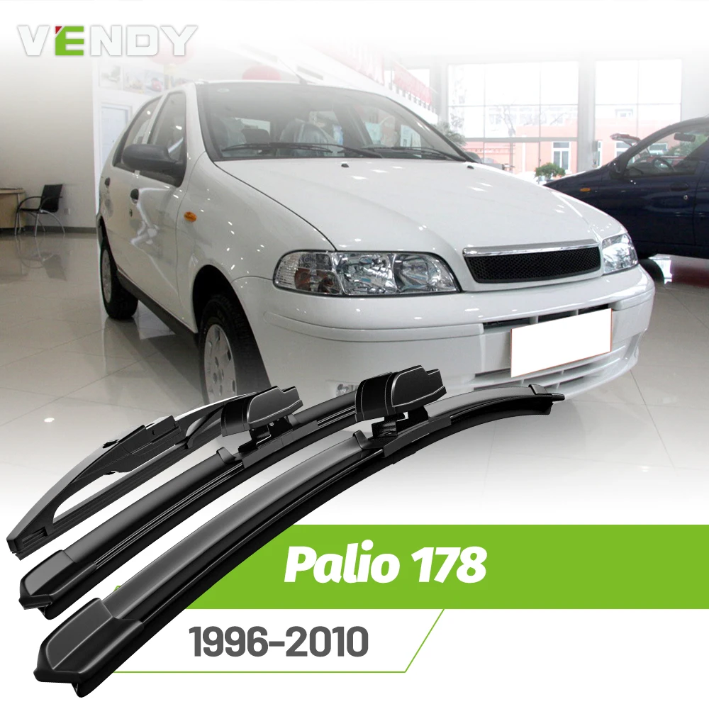 Juego de escobillas limpiaparabrisas delanteras y traseras para Fiat Palio 178 1996-2010, cepillos para limpiar la lluvia de parabrisas y ventanas, 22 "+18 "+14"