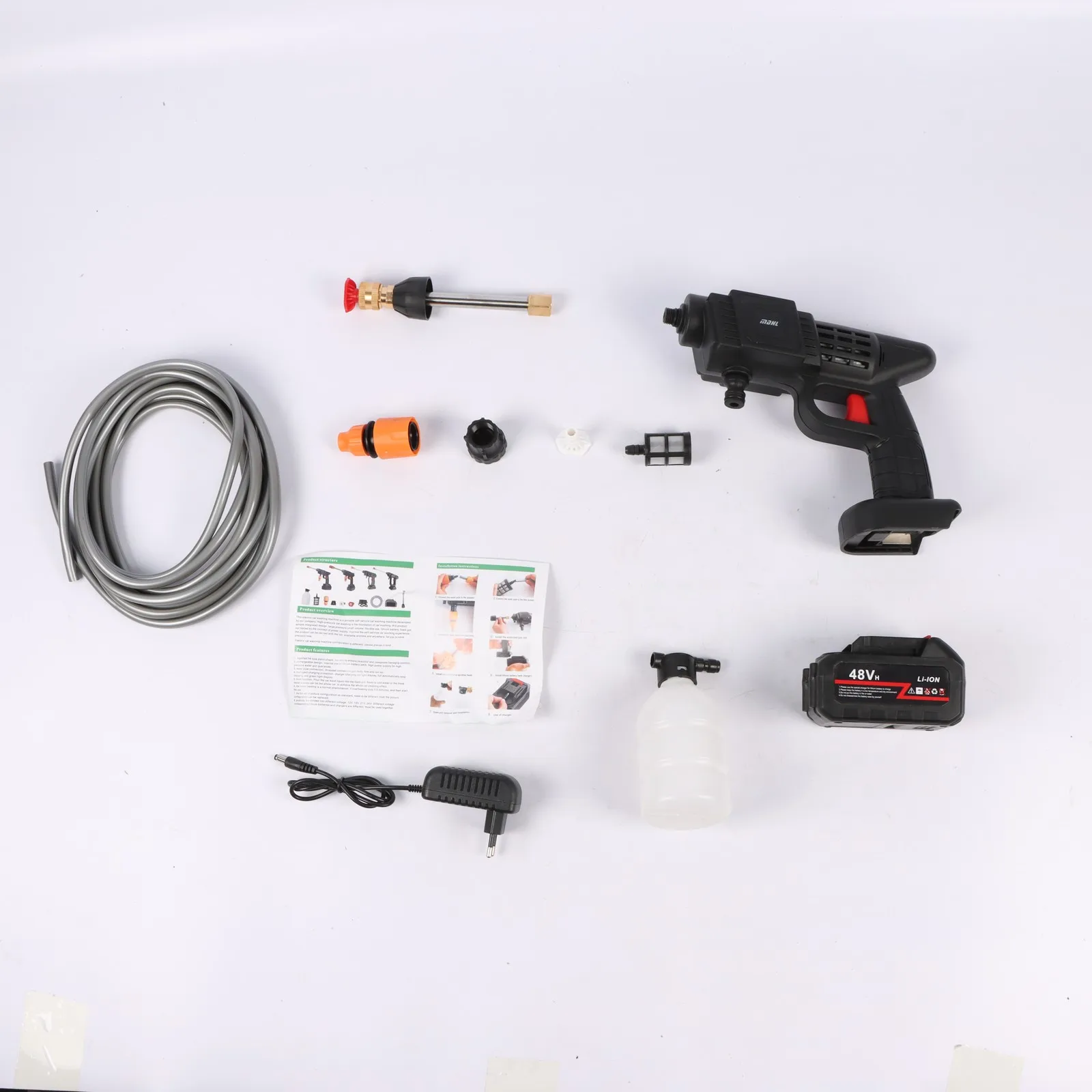 1Pc High Pressure Portable Lithium Battery Water Gun FOR Household Cleaning