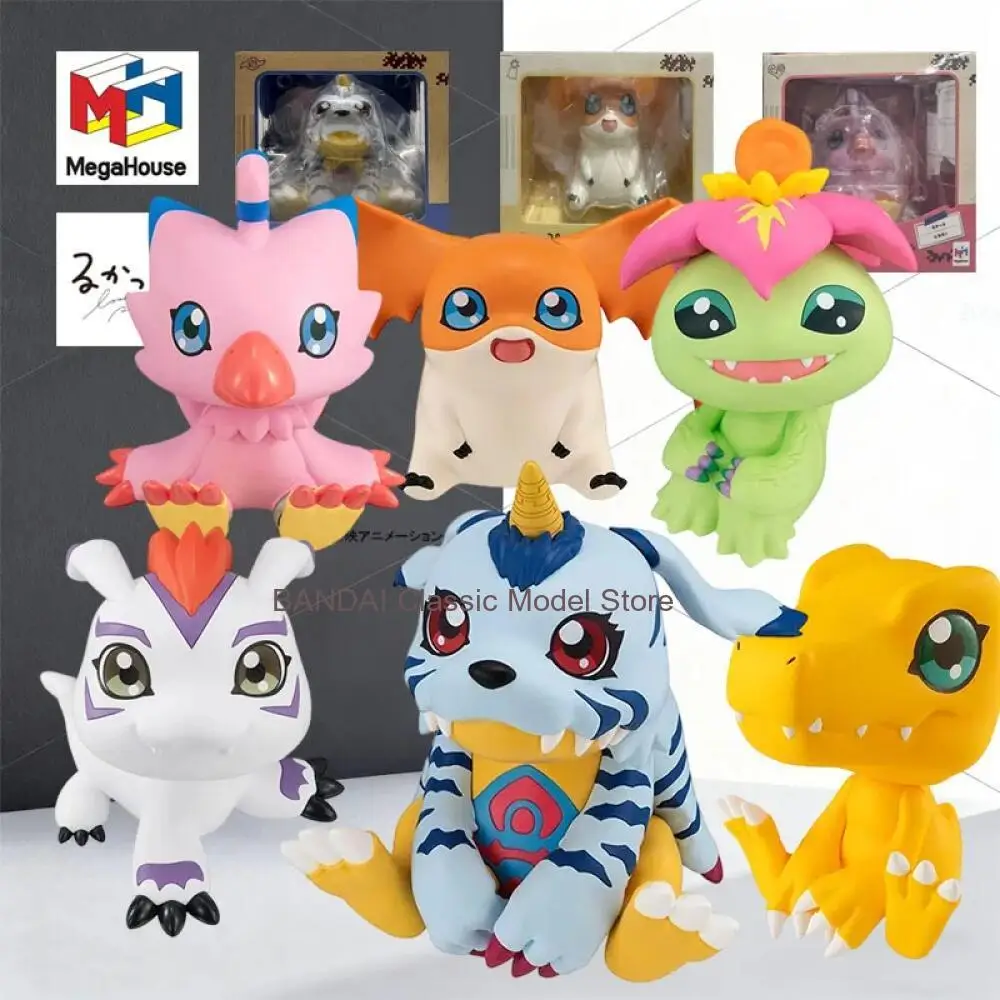 

Оригинальный набор для сборки MegaHouse Look Up Digimon Adventure: фигурки Агумона, Пиёмона, Гомамона, аниме-модель, игрушка, подарок для мальчиков