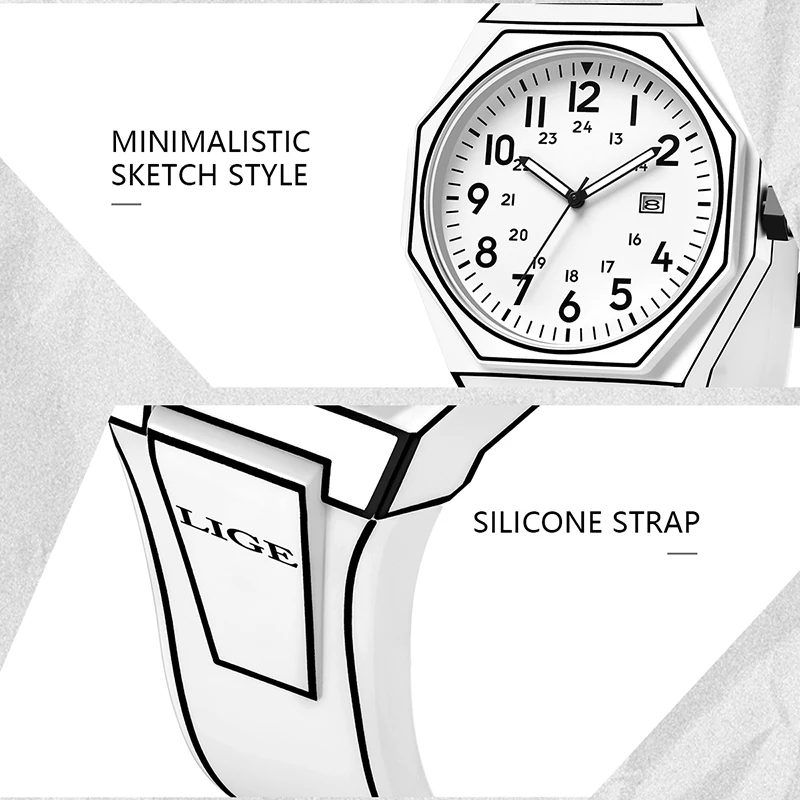 Relogio Masculino LIGE Top Brand Luxury Mens Watches Fashion Sports Waterproof Watch For Men Casual Date Quartz Chronograph Male