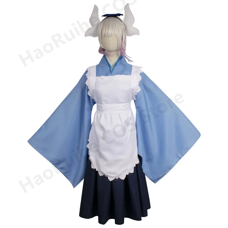 Anime Toru Cosplay Costume Miss Kobayashi's Dragon Maid Toru KannaKamui Maid Outfit Dress Wigs Halloween Carnival Costumes