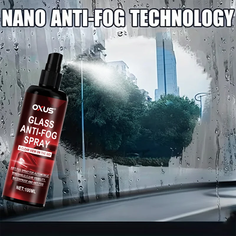 Car Glass Anti-rain Water Spray Repellent Nano Coating Hydrophobic Waterproof Agent Oil Film Removing Auto Glass Film Agent