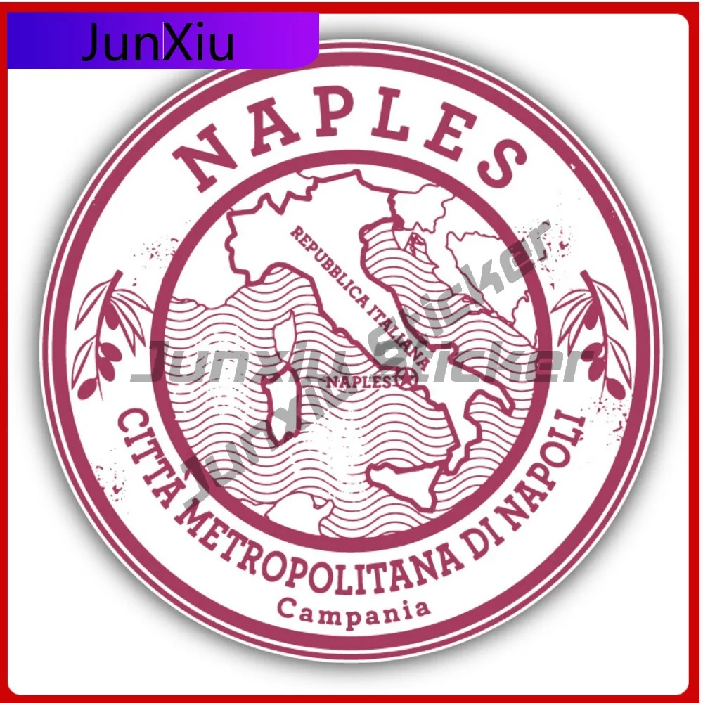 

Naples Itlay Map Creative Sticker Travel Stamp Car Decal Bumper Stickers Anime Style Laptop Use For Ca Car Sticker Accessorie