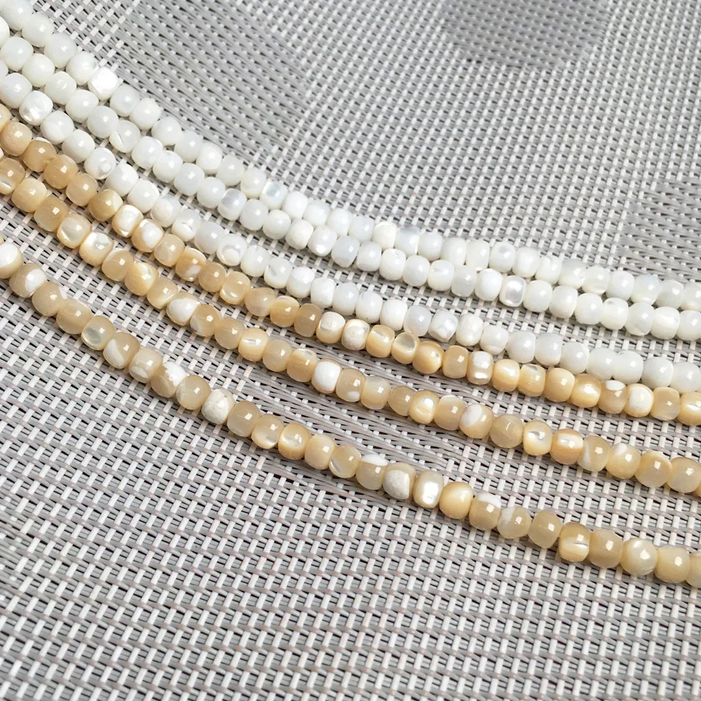 Natürliche Muschelperlen, rund, Perlmutt, lose Perlen, Isolationsperlen für Schmuckherstellung, DIY, für Armband, Halskette, Zubehör