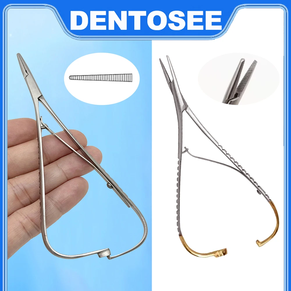 Mathieu Needle Holder Pliers Dental Tweezers Stainless Steel Needle Holder Orthodontic Dentistry Instrument