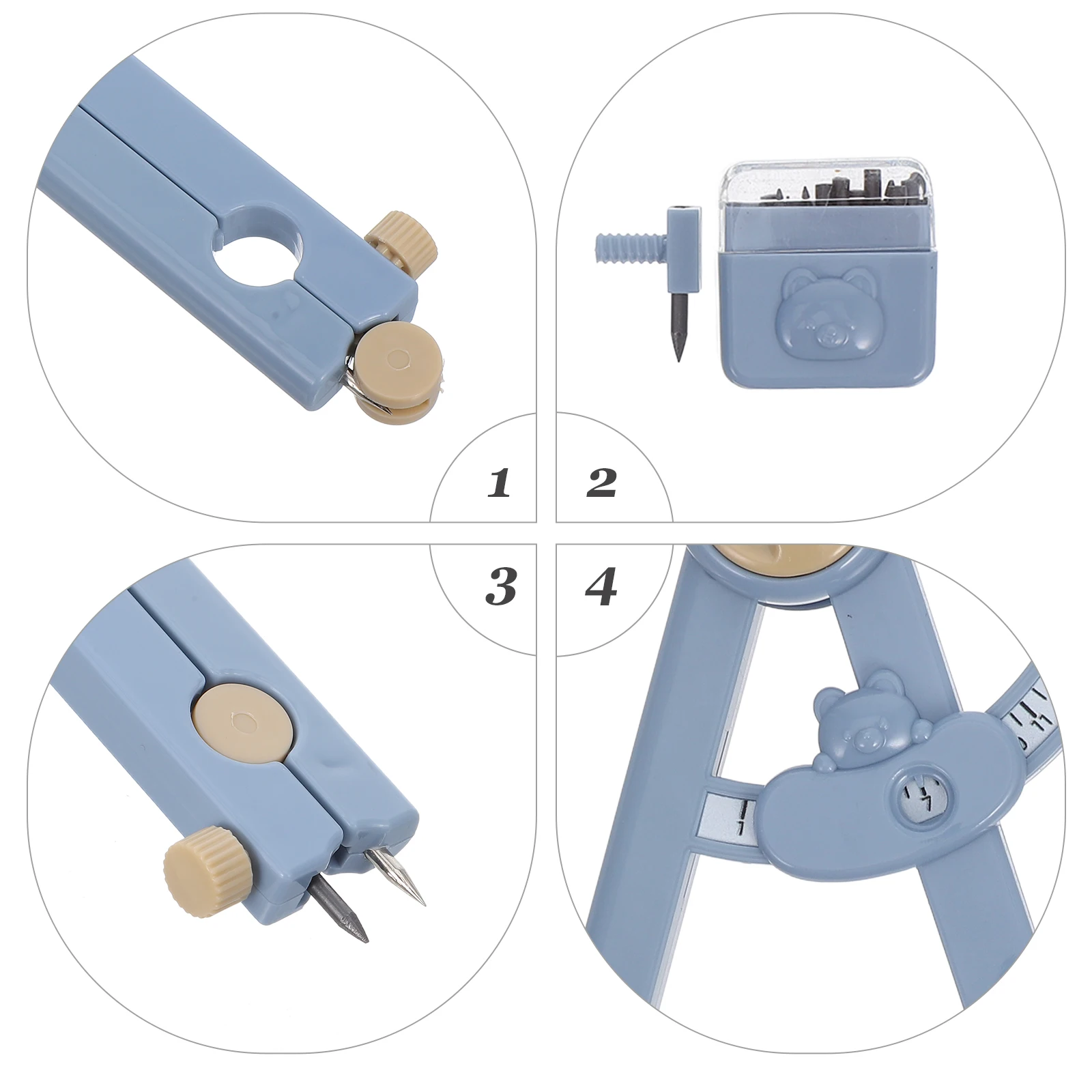 Digital Compass for Geometry Drawing Tools School Protractor Math Carpenter Pencil Multifunctional Precision Circle Ruler