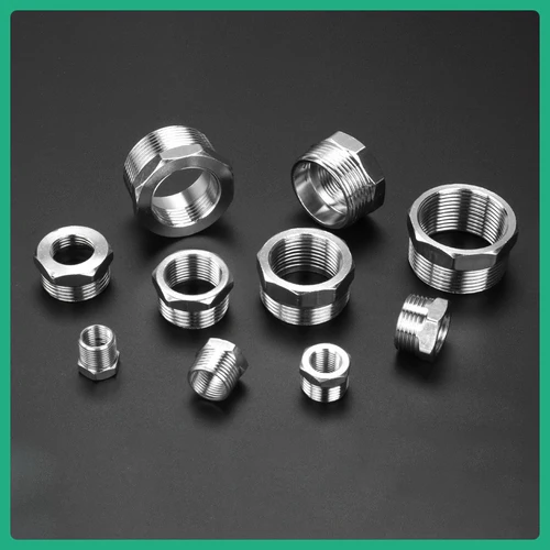 Imagen 1 del producto Buje de teducer de corazón tonificante de acero inoxidable macho-hembra 1/4 ""3/8"" 1/2 ""3/4 ""accesorios de tubería de rosca BSPT para agua Gas aceite