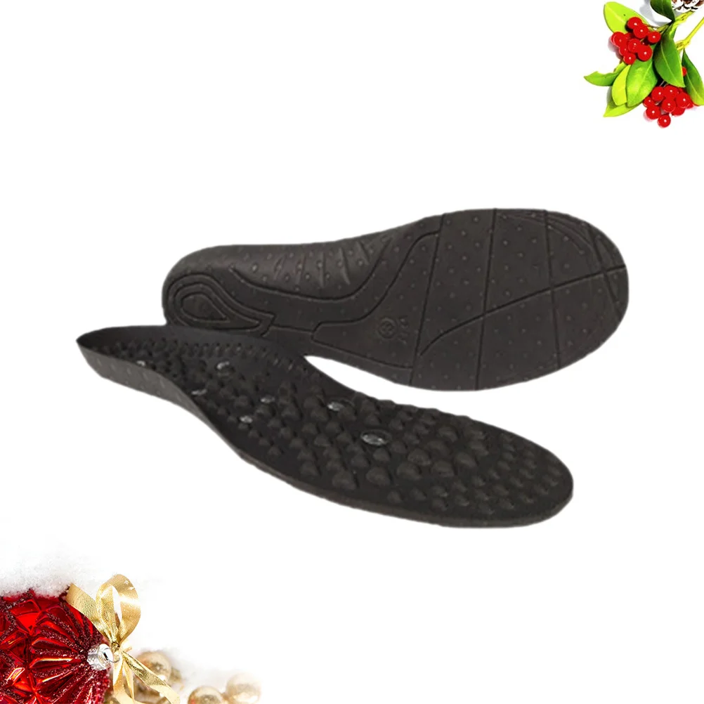 

1Pair Magnetic Insoles Arch Support Foot Care Massage Sports Shoe Cushion Flexible for Men Women Size S 36-41 Black