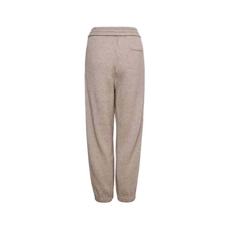 BC-361 Luxury Elastic Waist Drawstring 100% Wool Pants Women High Waist Women's Pants & Trousers Women's Pants Clothes