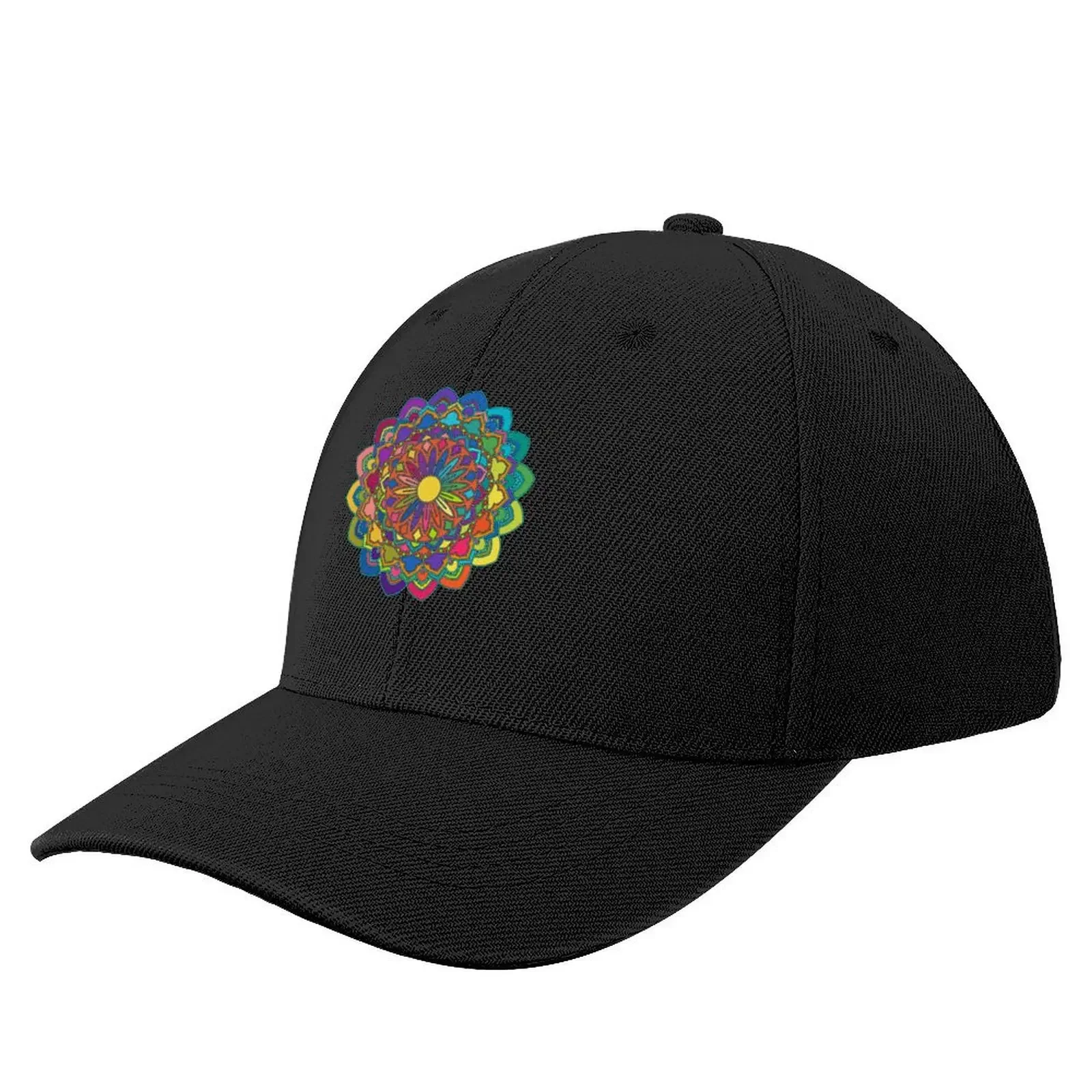 

Rainbow Mandala Flower Baseball Cap Golf Hat Snapback Cap Streetwear Boy Child Women's