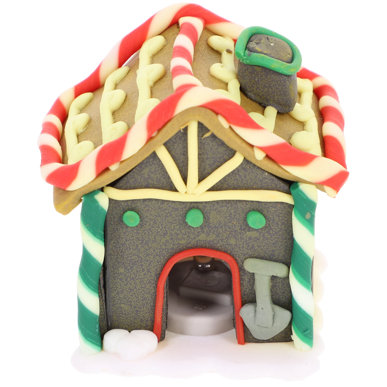

Colorful Christmas Ornaments Small Cottage Cabin Adornment Decor Christmas House Decoration Polymer Clay Holiday Gift