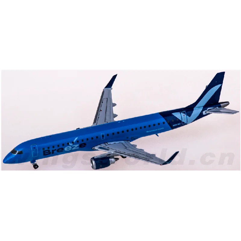 Diecast Scale Geminijets 1:400 GJMXY2043 Breeze Airways Embraer ERJ-195AR N190BZ Alloy Model Aircraft Decoration Gift  Display