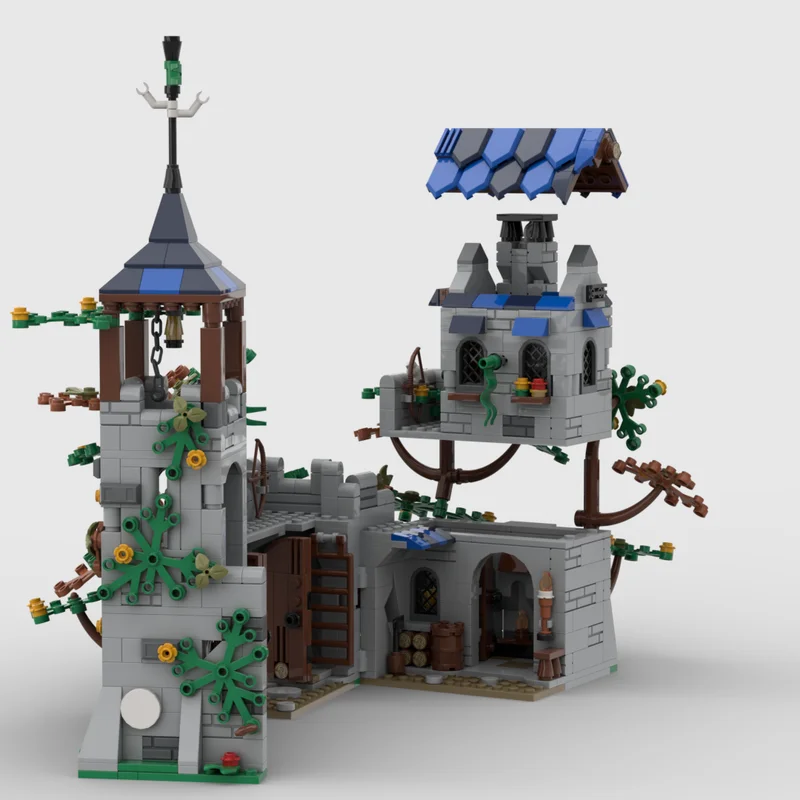 1190 قطعة MOC قلعة الغابات الغابات رجل الغابات نموذج اللبنات تجميع DIY بها بنفسك الإبداعية لعبة فكرة هدايا عيد الميلاد الطوب الاطفال #5