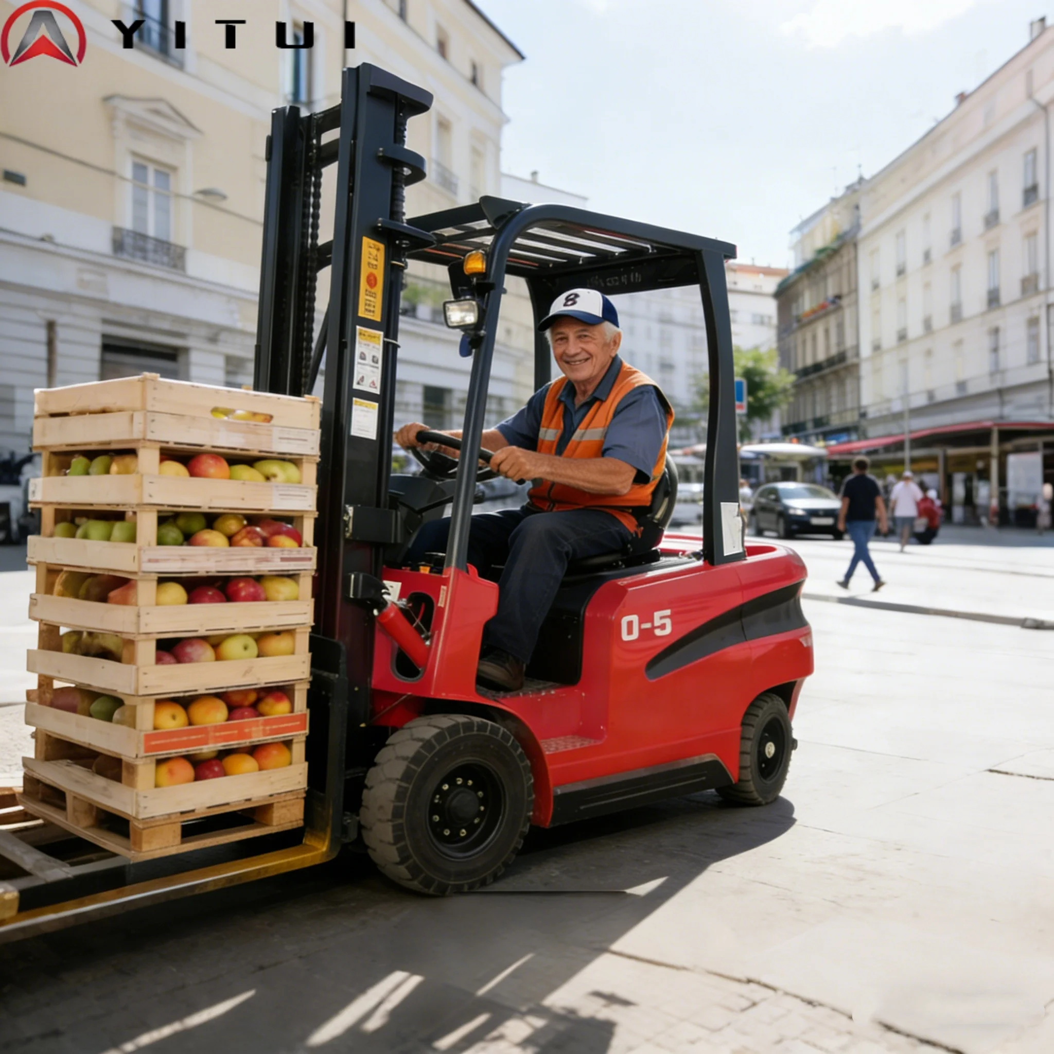 2026 Customized Electric Forklift 1-2Ton Hydraulic Stacker Pallet  High Quality Small Electric Forklift Portable Battery