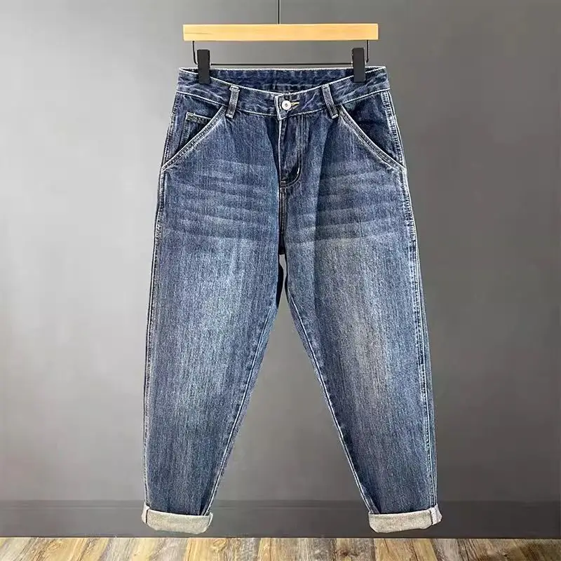 

Summer 2026 Men's Loose Straight Trendy Brand Feeling Retro Large Size Radish Harlan Tapered Trousers Designer Clothing Man