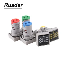 22mm Square Digital Display Electricity Hertz meter Measuring Range 20-75 Hz Frequency Meter Indicator Signal Light Combo Tester