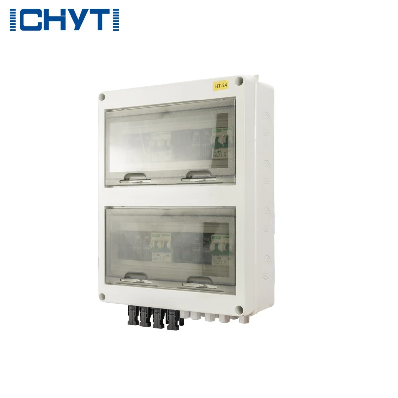 Waterproof Outdoor Surface Mounted 4-in-4-out 600V IP65 Solar PV Surge Lightning Protection DC Distribution Box Combiner Box