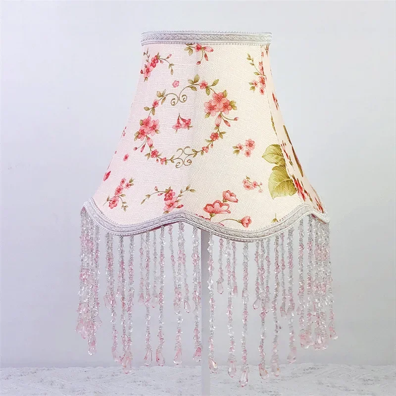 Flower Tassel Lampshade Creative Bedside Woven Lampcovers for Table Lamp European Style Handmade Lighting Accessories