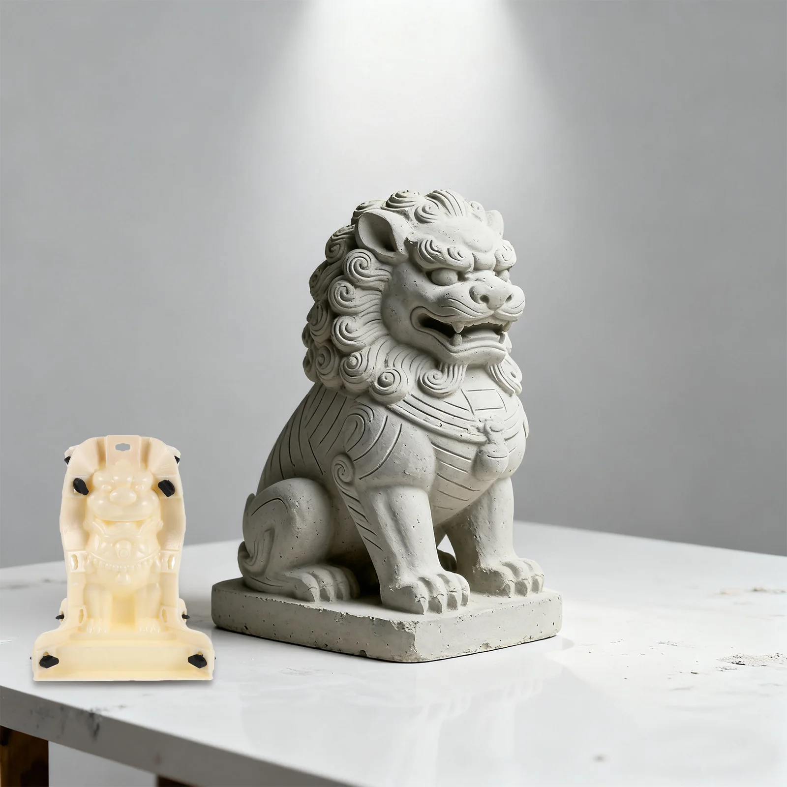 

Concrete Lion Statue Mold Versatile Outdoor Decor for Garden Balcony Fence with Realistic Texture Concrete Lion Mold