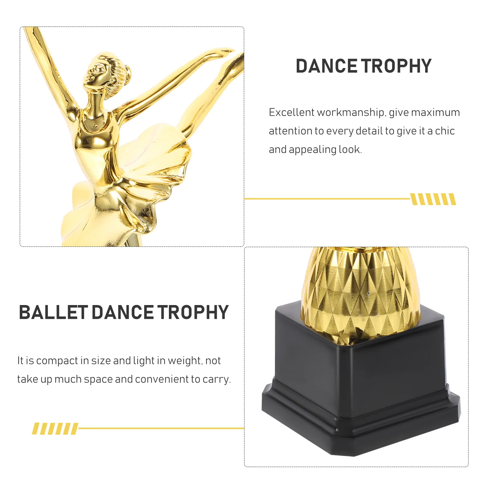 

Ballet Dance Award Trophy Compact Durable Lightweight for Women Female Ballet Dance Competition Souvenir