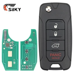 SilKY Smart Remote Key 4 Buttons 433Mhz ID4A/MQB48 Chip For Jeep Renegade 2016 2017 2018 FCCID:2ADFTFI5AM433TX SIP22 Blade