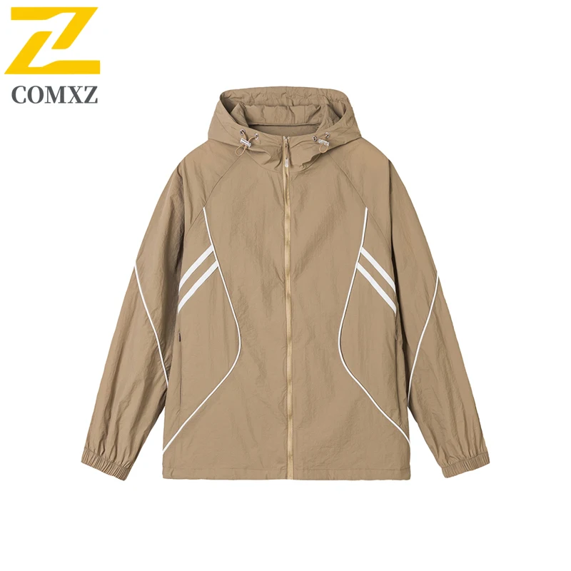 Summer Hooded Jacket Men's Casual Fishing Quick-drying Breathable Sun Protection Clothing Unisex Gym Training Running Light Coat